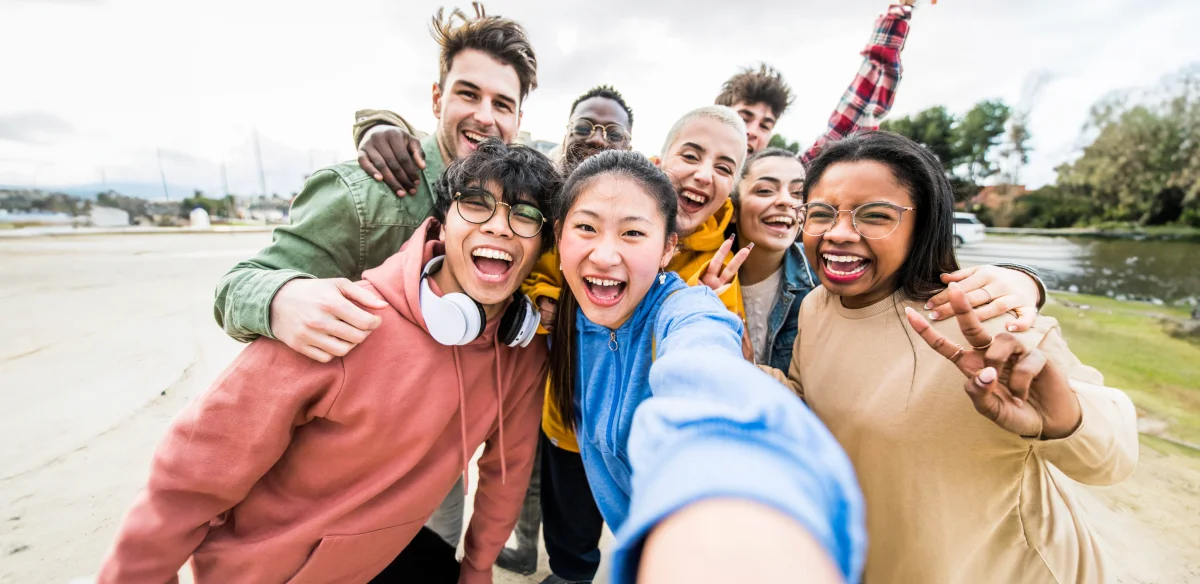 students selfie