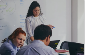 Students working together