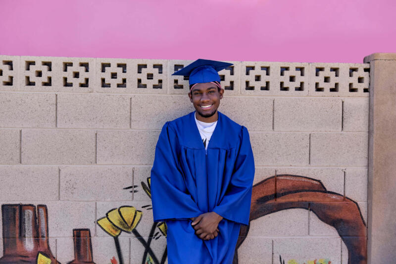 graduated boy smiling